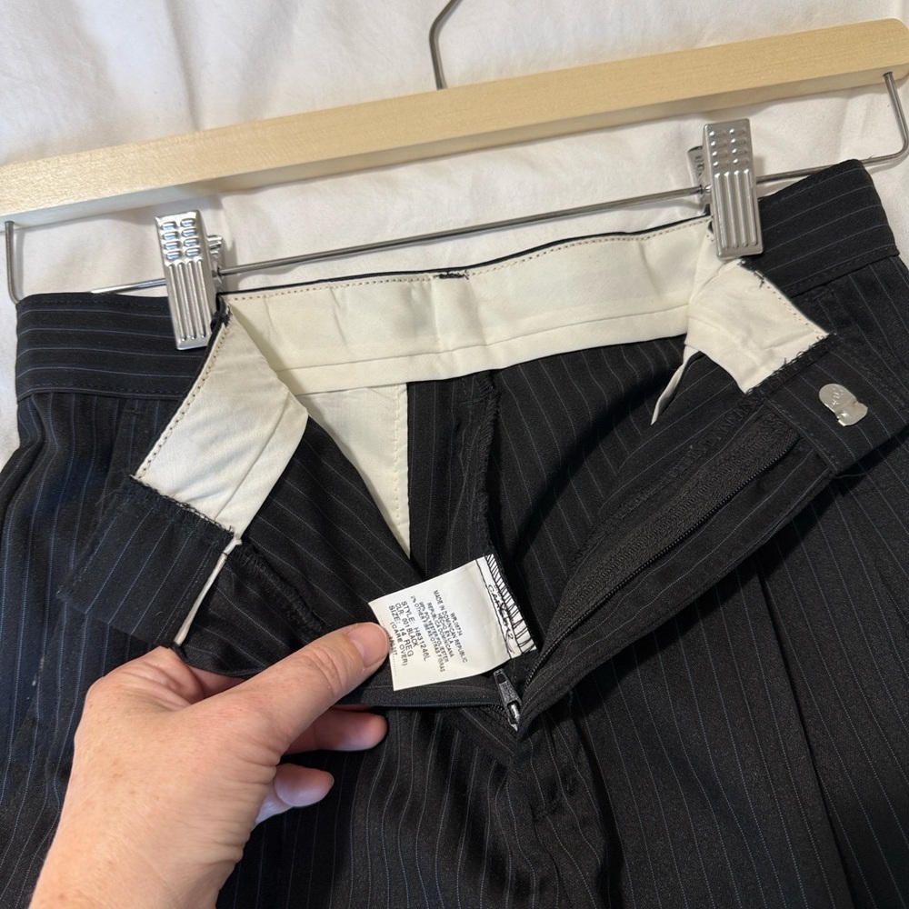 Boys Black Pinstripe Suit, Turquoise Shirt & Tie, Size 14 – Complete Set - Picture 4 of 13